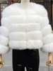 Faux Fur Short Coat Women Cropped Long Sleeve Artificial Fox Fur Jacket Women Winter Fluffy Top Thick Warm Furry Fur Outwears 5