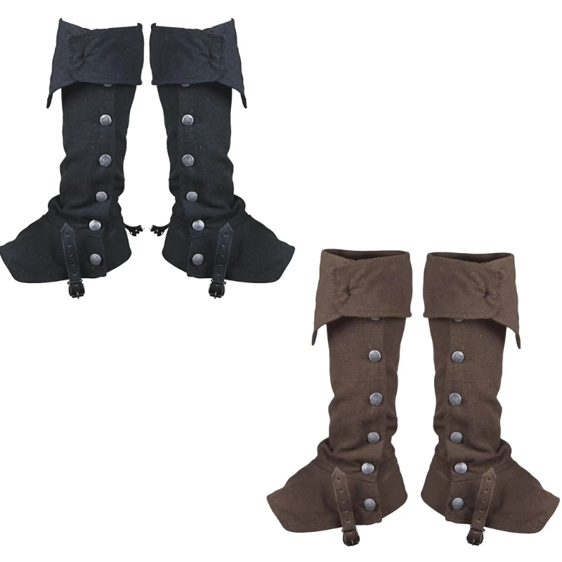 

L5YA Halloween Costume Pirate Boot Cover Medieval Leg Guard Medieval Boot Cover