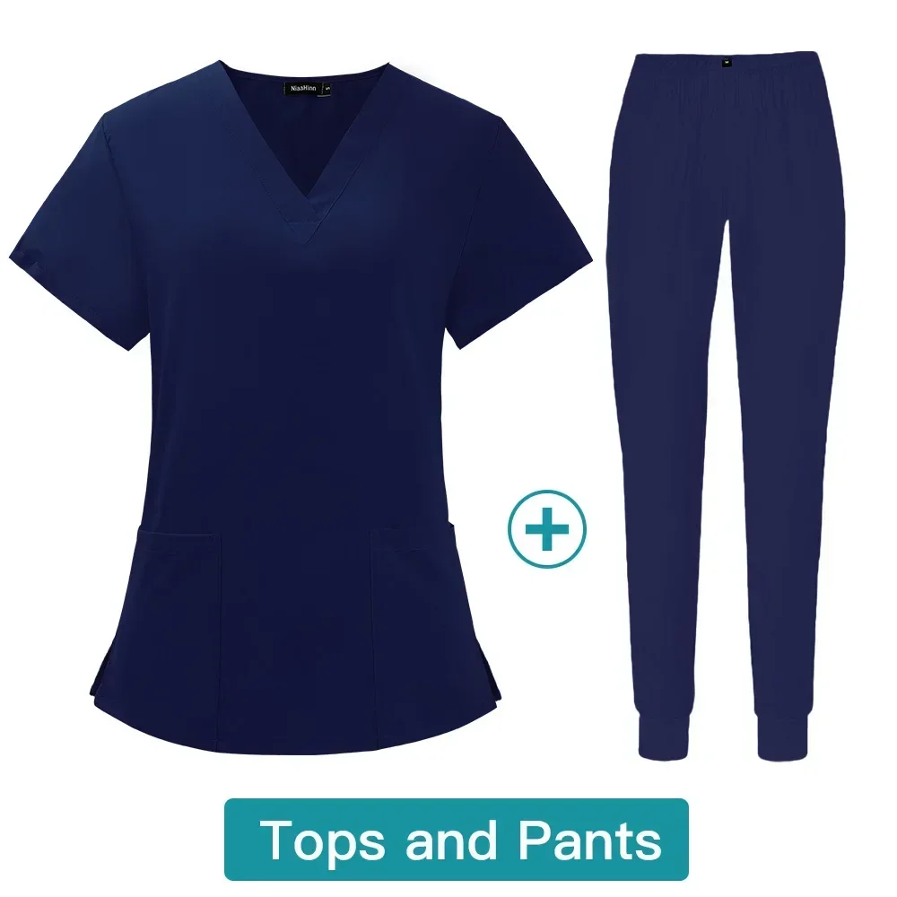 Hospital Dental Clinic and Operating Room Stylish Medical Work Uniform Set for Doctors and Nurses in Beauty Salon Pet