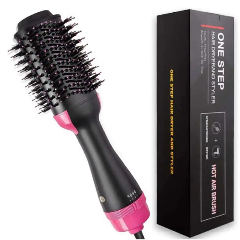 One Step Electric Hair Brushes Rotating Hot Air Brush Professional Salon Hair Styler Blow Dryer Straightening Brush For Woman