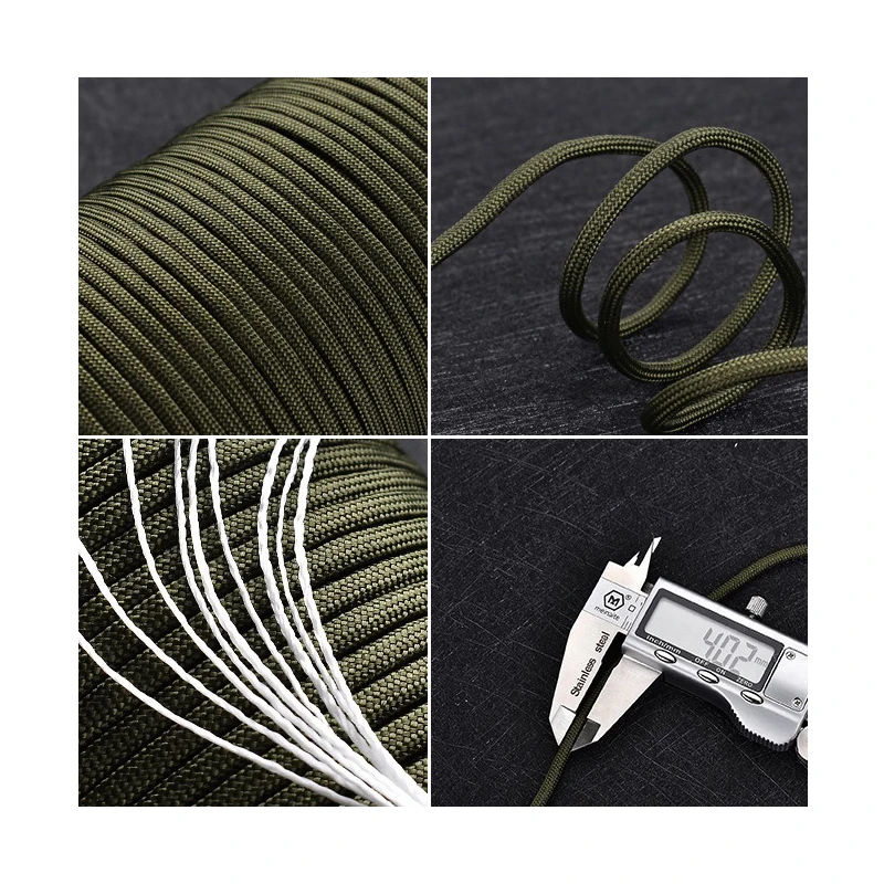 100m 550 Paracord Cord Military Standard 9-Core 4mm Outdoor Camping Survival Lanyard Parachute Rope Hiking Tent Accessories