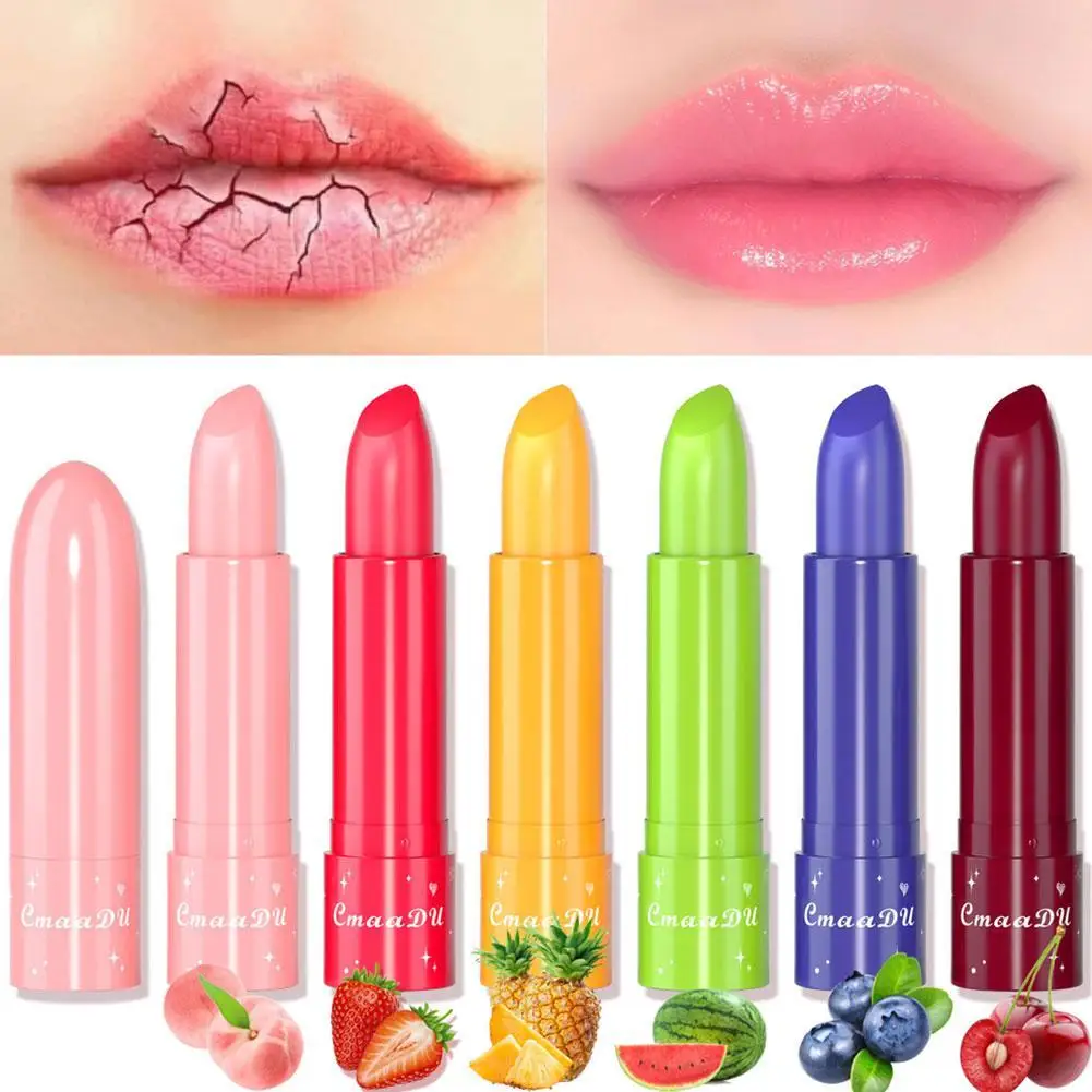 New Crystal Jelly Fruit Lip Balm Lasting Moisturizing Hydrating Anti-drying Lipsticks Reducing Lip Lines Natural Lips Care