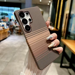 Shockproof Hard Kevlar Carbon Fiber Phone Case with Magnetic Magsafe Cover - Galaxy S23 Ultra (A02)