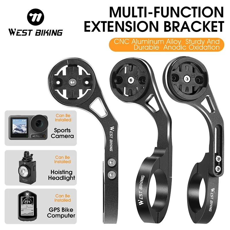 WEST BIKING Support De Compteur Vélo En Nylon - Idéal Pour Lumière Et Caméra GoPro