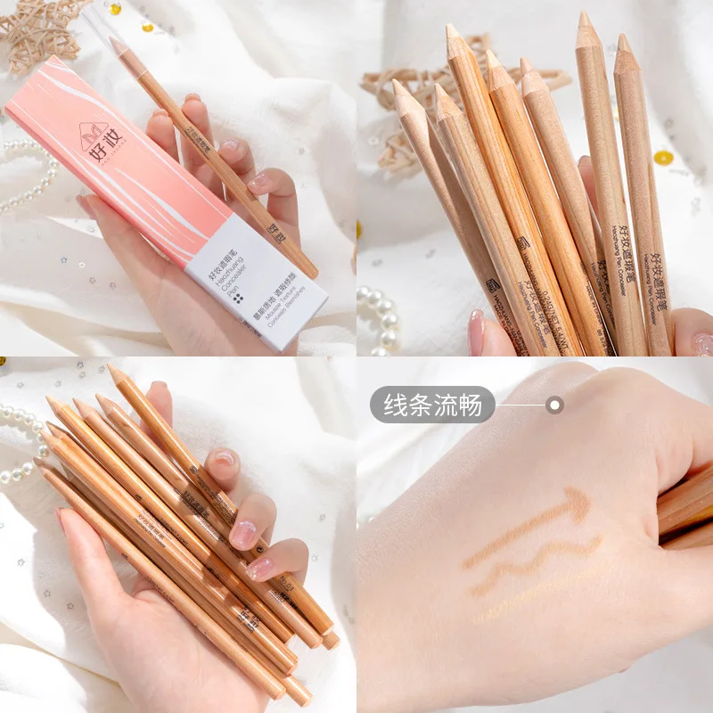 HAOZHUANG Concealer Under the Eyes Bases Face Brand Makeup Correctors Dark Circles Concealer Pen Waterproof Makeup Base 2024 4