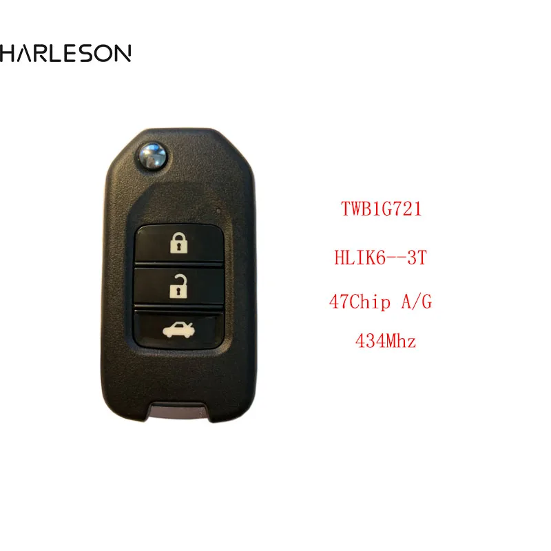 Original PCB 2/3 Buttons 434Mhz A/G ID47 Chip For Honda Civic Accord City CR-V Jazz XR-V Vezel HR-V FRV Remote Key  TWB1G721 datong world car remote control key for honda accord civic city crv jazz xr v vezel hr v frv id47 chip 433mhz twb1g721 hlik6 3t