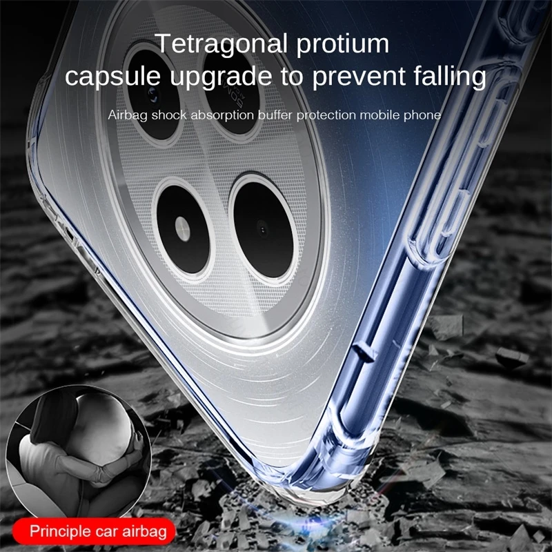 Airbags Shockproof Transparent Case for Xiaomi Redmi 14C 4G Case Redmi14C TPU Soft Cover Redmy Readmi 14 C C14 Back Coque Fundas 4