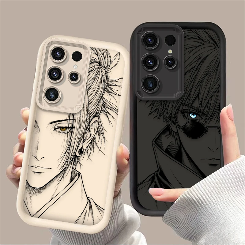 Jujutsu Kaisen Gojo Geto Minimalist Line Art Phone Case