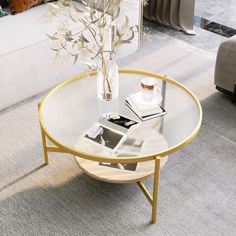 

Round Tea Coffee Tables Living Room Makecup Salon Books Balcony Side Table Modern Design Entryway Couchtische Nordic Furniture