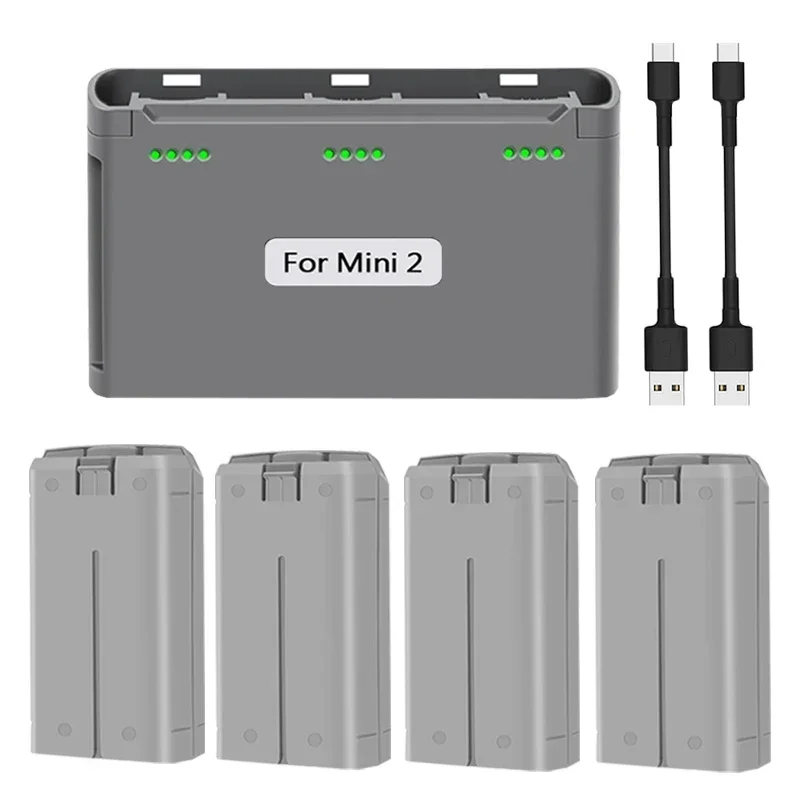 ตัวเลือกสินค้า แบตเตอรี่โดรน DJI Mini 2/SE 4K ชาร์จ Hub ครบเซต