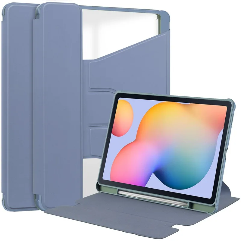 Per Samsung Tab S6 Lite Custodia 10.4 ''2024 360 Rotazione Posteriore Trasparente Per Samsung Tab S6 Lite Sm-P610 P625 Cover Con Portamatite