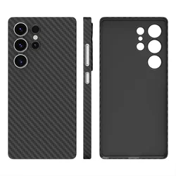 Premium Carbon Fiber Texture Phone Case - Anti-Fingerprint & Scratch Resistant for Galaxy S25+ (Carbon pp)