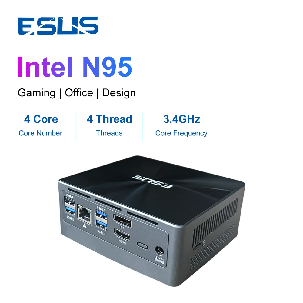 

Z3 ESUS Mini PC Intel 11th Gen N95 Mini Pocket PC N95 16GB 512GB 1000M WiFi6 PC Gamer Desktop Gaming PC Computer Win 11/10