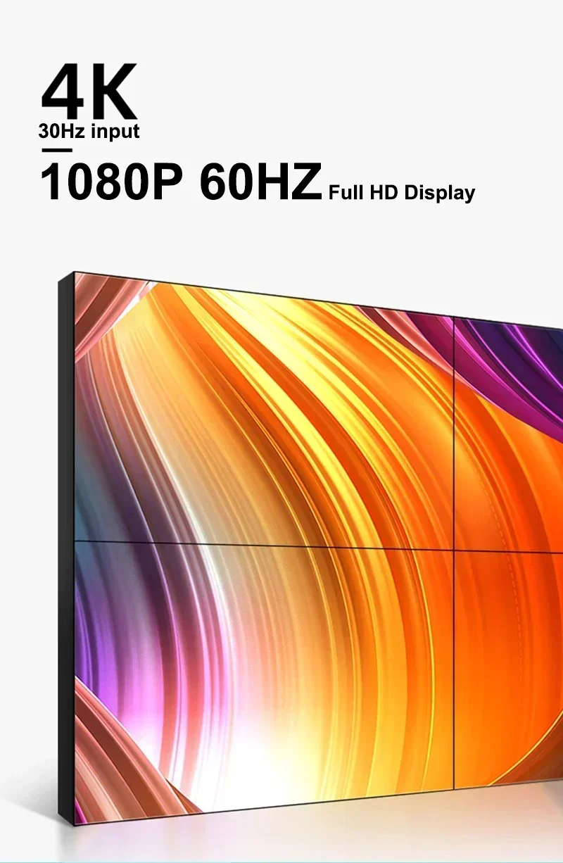 4K 2x2 비디오 월 컨트롤러 멀티 스크린 스플라이싱 프로세서 2 3 4 TV 스플라이서 박스 4포트 HDMI 비디오 스플라이서 오디오 추출기 포함