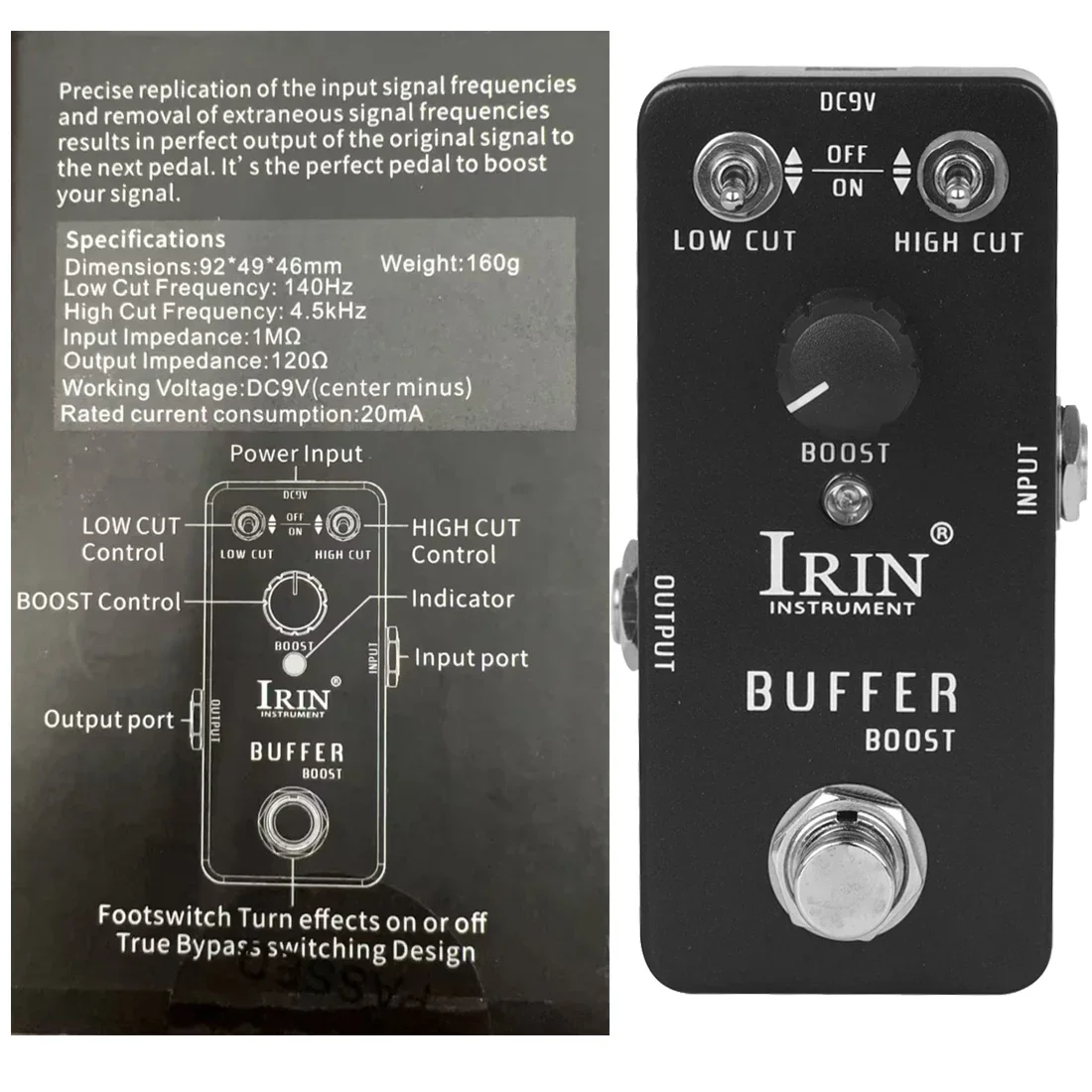 IRIN NEUE Guitarra Effekt Pedal Kompression Fuzz Overdrive Distortion Boost Bass True Bypass Pedale Elektrische Gitarre Zubehör – Detail 40