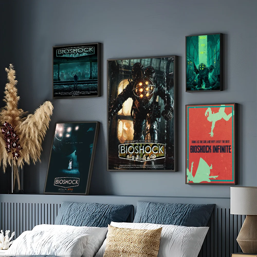 Bioshock Infinite Shooting Whitepaper Poster HD Quality Poster Wall Art Painting Study Room Wall Decor poster prints movie poster anime poster vintage posters