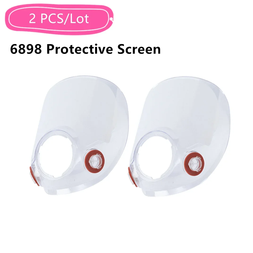 2pcs 6898 보호 스크린 3M 6800 가스 가스 교체 얼굴 Shiled HD 충격 방지 스크래치 저항