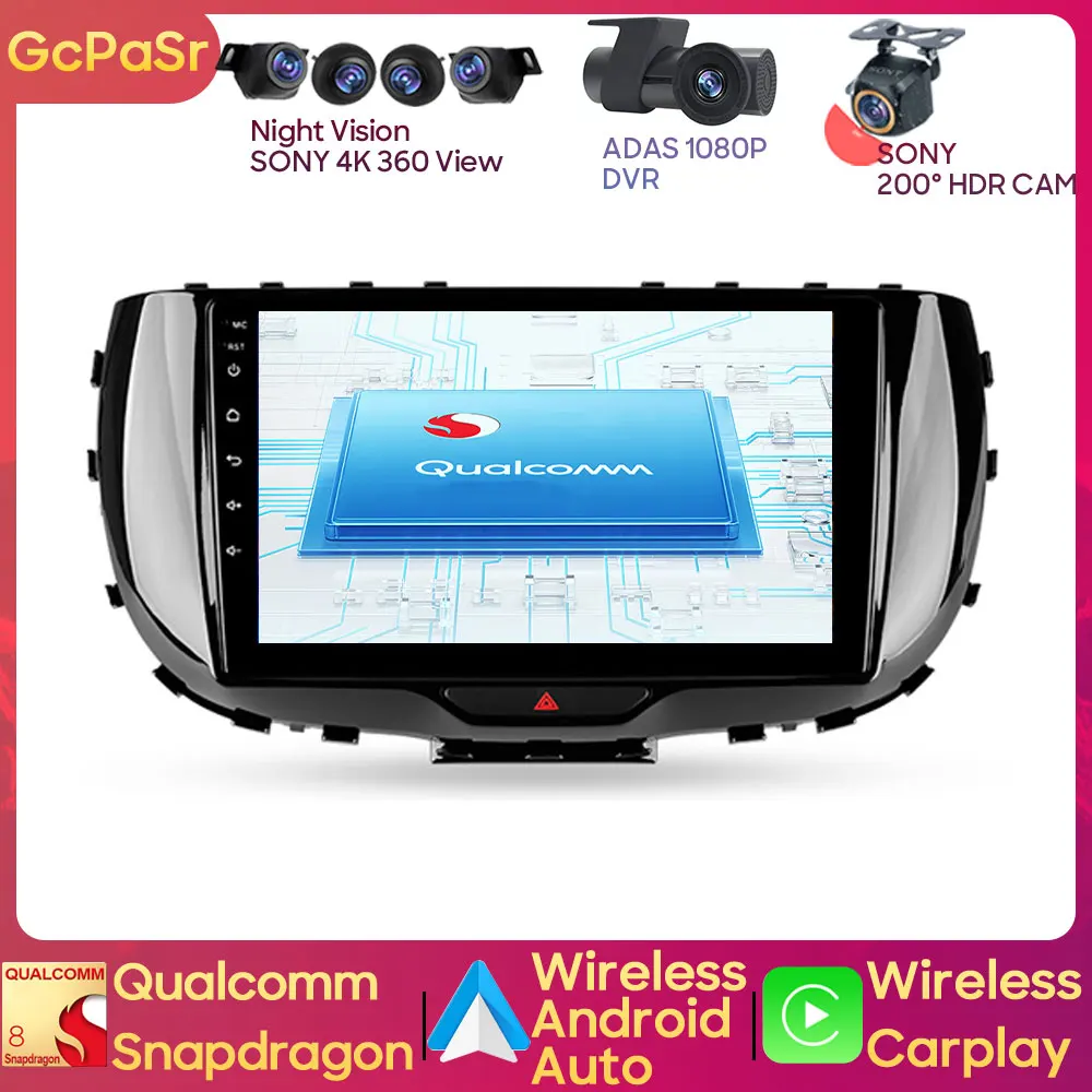 

Qualcomm Auto Car Radio Player For Kia Soul SK3 2019 - 2020 Android Navigation Audio Carplay 5G Wifi Dash Cam GPS BT NO 2din DVD