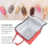 Insulated Bag Multi Size Non Woven Fabric Warmer Keeping Aluminum Foil Baking Portable Insulation Bag Pizza Delivery Bag 1
