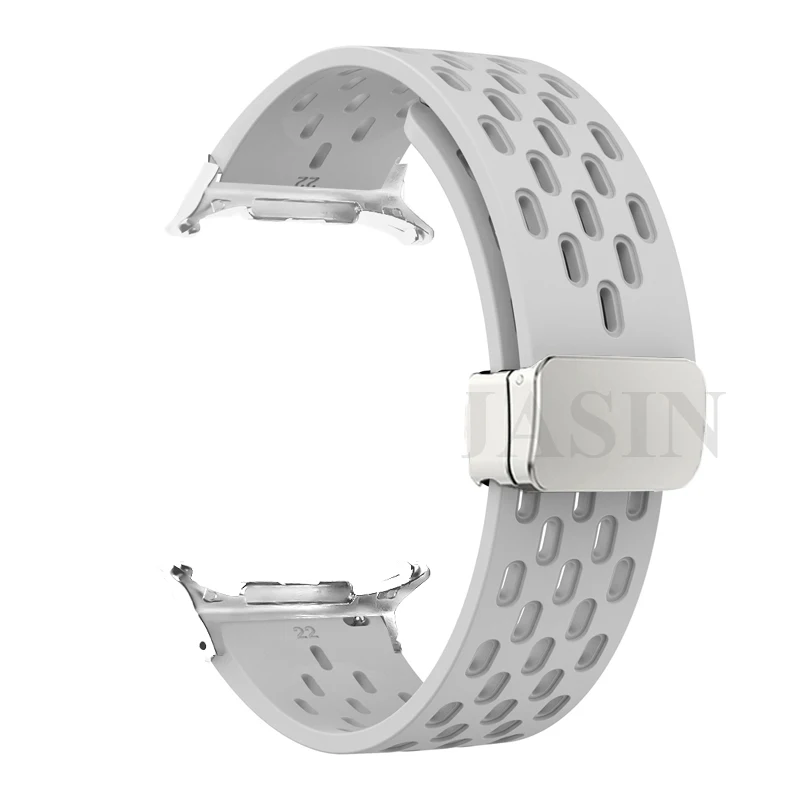 Magnetic Buckle Silicone Watch Strap with No-Gap Design