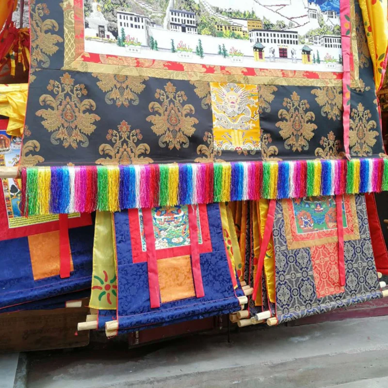 12Colorful Beard Truck Top Decoration with Five-Color Beard Lace Tibetan Ethnic Style Tibetan Buddhist Altar Table with