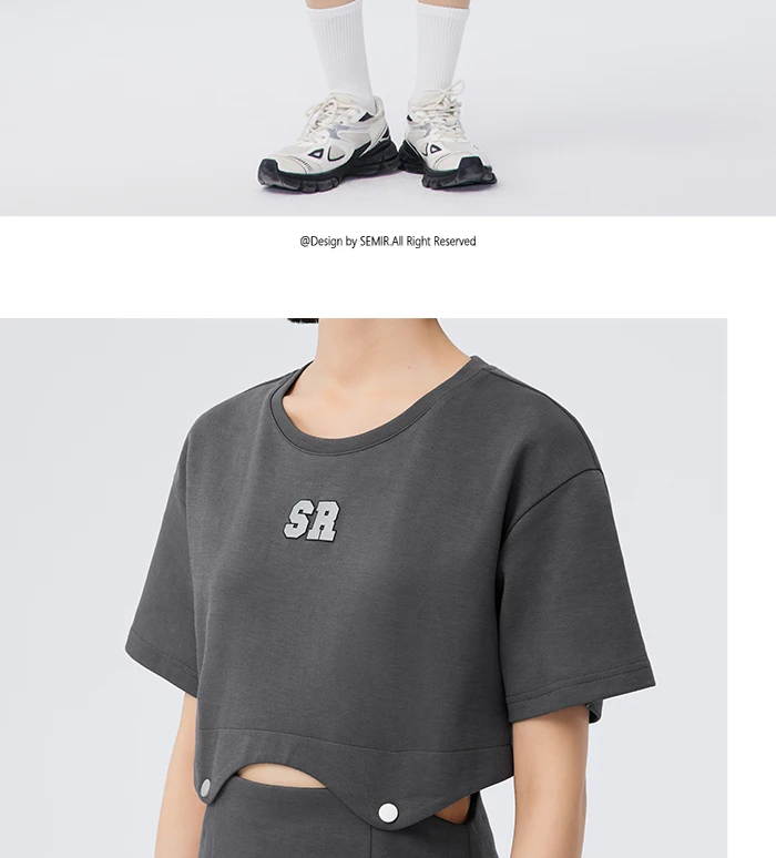 Dress Women Letter T-Shirt Solid Color New Summer Short Suit Two-Piece Set