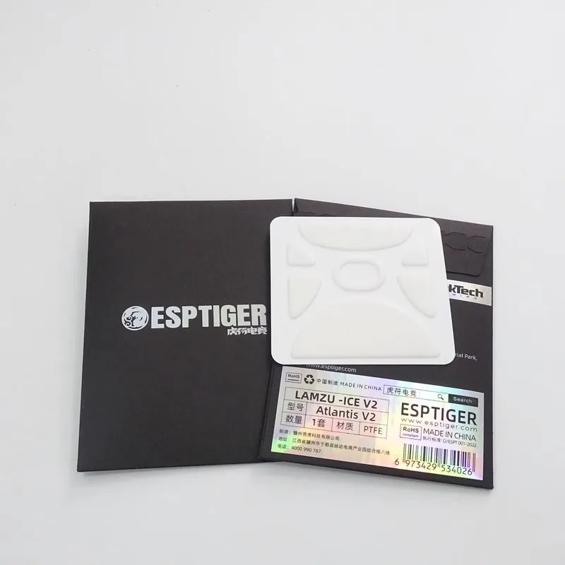 Esptiger Ice v2 Mouse Skates Anime Lamzu v2 Mini Arco Branco Esports Desliza Pés Original Pacote 1 - Imagem 4