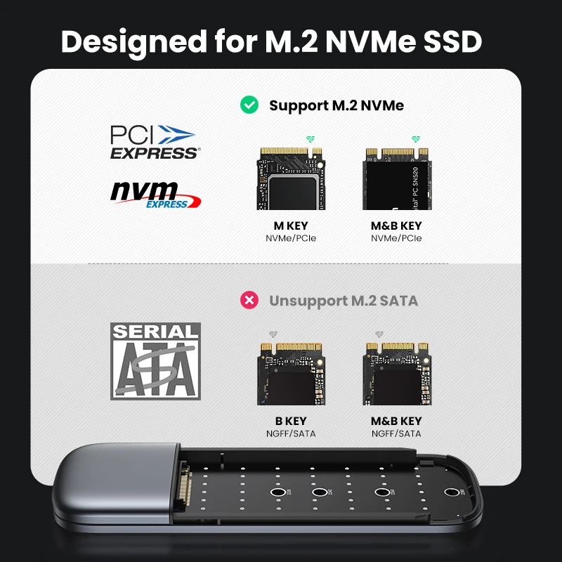 SSD Enclosure M.2 NVMe for external hard drive case,ssd enclosure,hard drive enclosure,hard disk case,external hard drive box,hdd case enclosure,ssd adapter