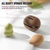 1PC Makeup Sponge Holder Eco-Friendly Silicone Multi-hole Beauty Sponge Storage Case Travel Protable Cosmetic Puff Holder Box 3