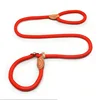 Dog Rope Sliding Traction Control Without Pull Loop Belt, Durable Leather Joint and Adjustable Metal Buckle P-shaped pet collars 3