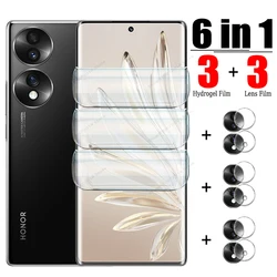 Premium 6 - in - 1 Full Cover Hydrogel Film Lens & Screen Protector - 3 Screen and 3 Lens (For Honor 100 Pro)