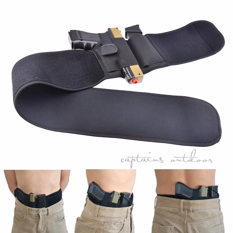 

Left or Right Hand Belly Band Holster Gun Pistol Holsters Fits for Glock 17 18 19 22 23 31 32 and Most Pistol