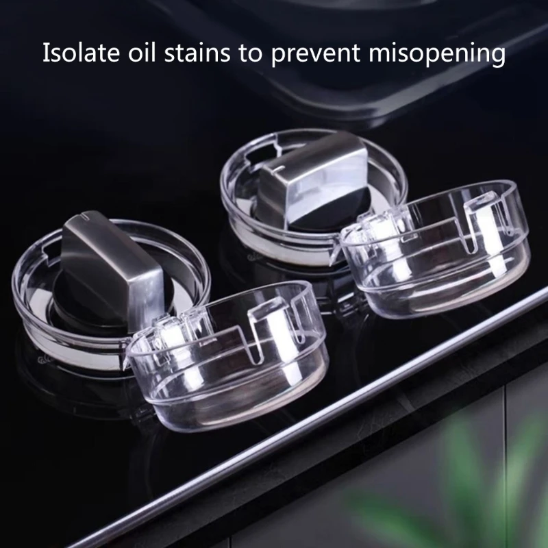 Stove Protector Cover Gas Stove Switches Guard Child Safety Natural Gas Cooker Button Cover Dirtproof Cap Knob Switches Control Protectors A2UB