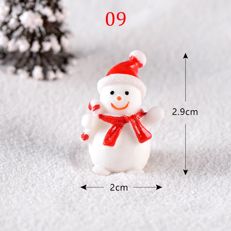 1pc Natale Mini Resina Babbo Natale Ornamento Micro Paesaggio Pupazzo di Neve Figurine Miniature Ornamento di Natale Decorazione Della Casa 2023  15