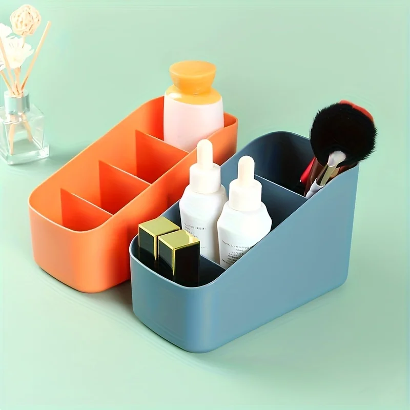 1 4-grid desktop storage device, small items, miscellaneous items, snacks, cosmetics storage basket, household toiletries, plast 4