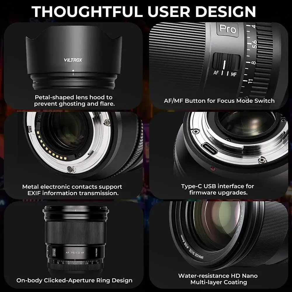 75mm F1.2 Pro Fuji X Lens Auto Focus Large Aperture Portrait APS-C for Fujifilm