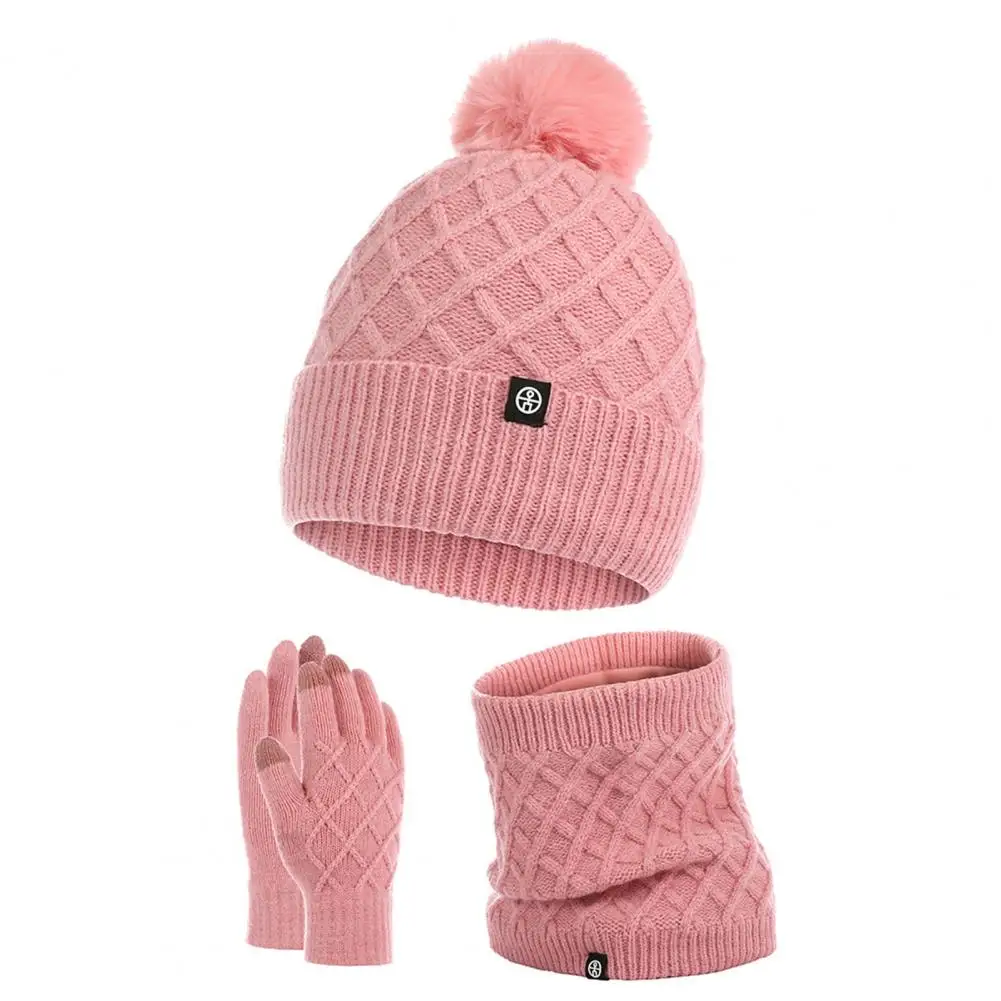 

Unsiex Winter Neck Warmer Cozy Winter Accessories Set Warm Hat Scarf Gloves for Unisex Elastic Anti-slip Windproof for Outdoor