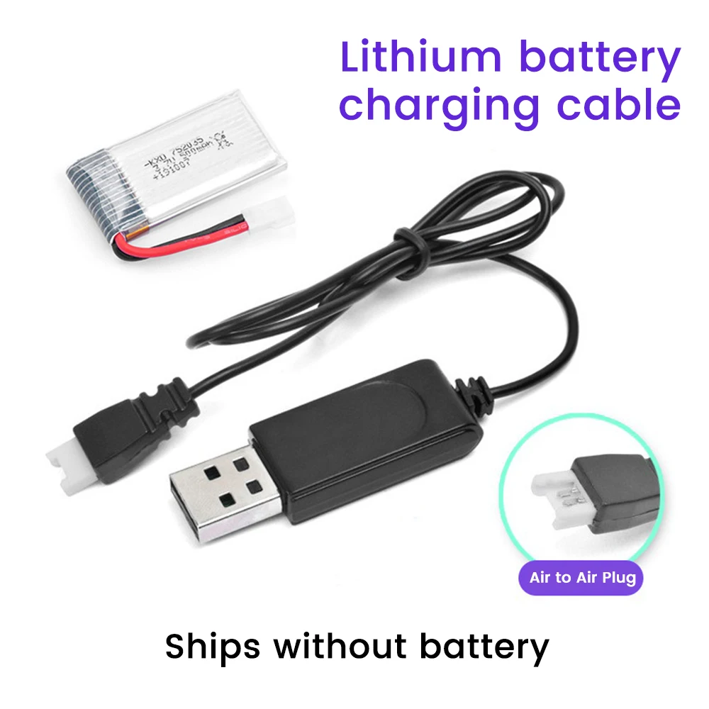 Chargeur batterie lithium 3.7V avec protection IC, lot de 2, connecteurs et câble visibles