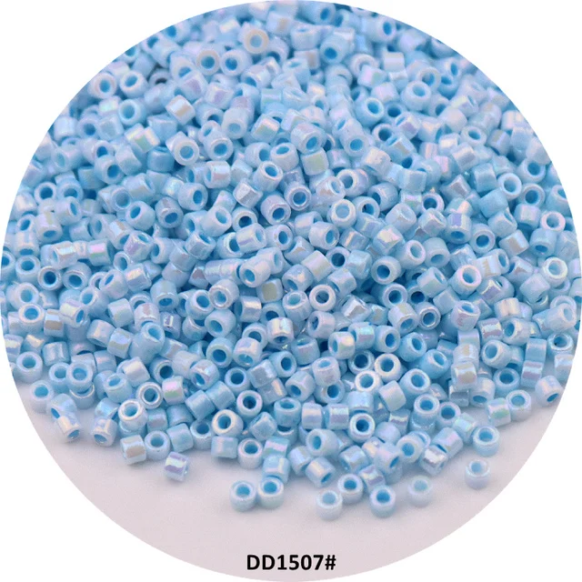 Glass Beads 1000pcs 11/0 DB 1.3x1.6mm AB Cream Macaron Color Uniform for DIY Jewelry Making