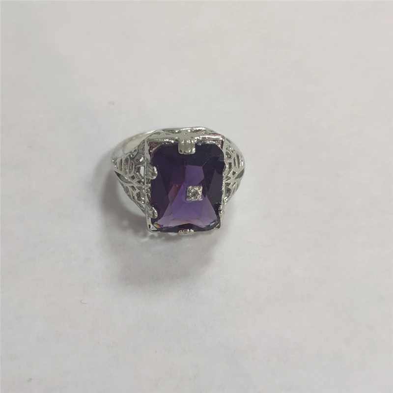 Purple Stone Ring Sliver 5