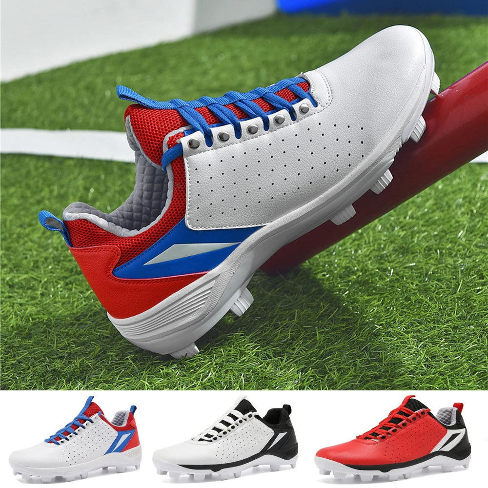 Men's Baseball Shoes Training Long Spikes Non-slip Cleats Softball Sneakers Beginners
