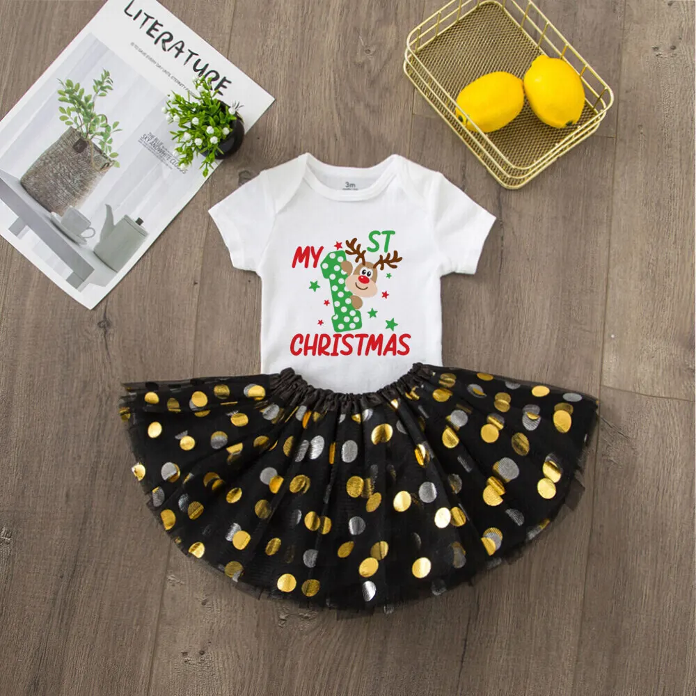white christmas dresses Baby Girls' First Christmas Dress – Bambini main image 1