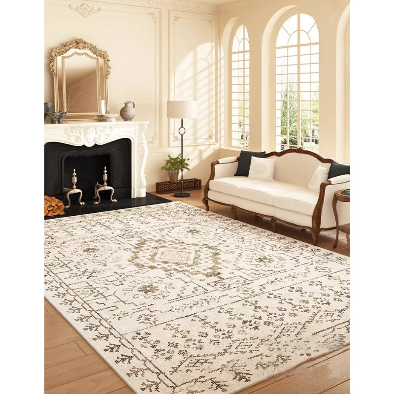 Retro Living Room Carpet Large Area Light Luxury High-end Bedroom Rug Fashionable Creative Coffee Table Sofa Mats Alfombra Tapis
