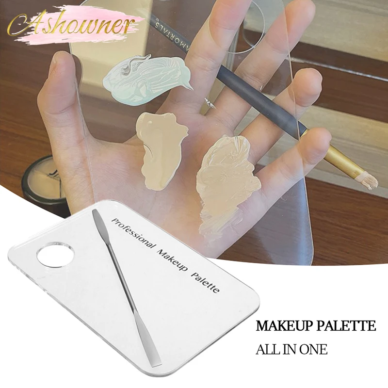 Makeup Tools Acrylic Palette Spatula Rod Gel Foundation Eye Shadow Mixing Cream Pigments for Makeup Nail Art Manicure makeup tools makeup mixing palette makeup mixing tool beauty supplies