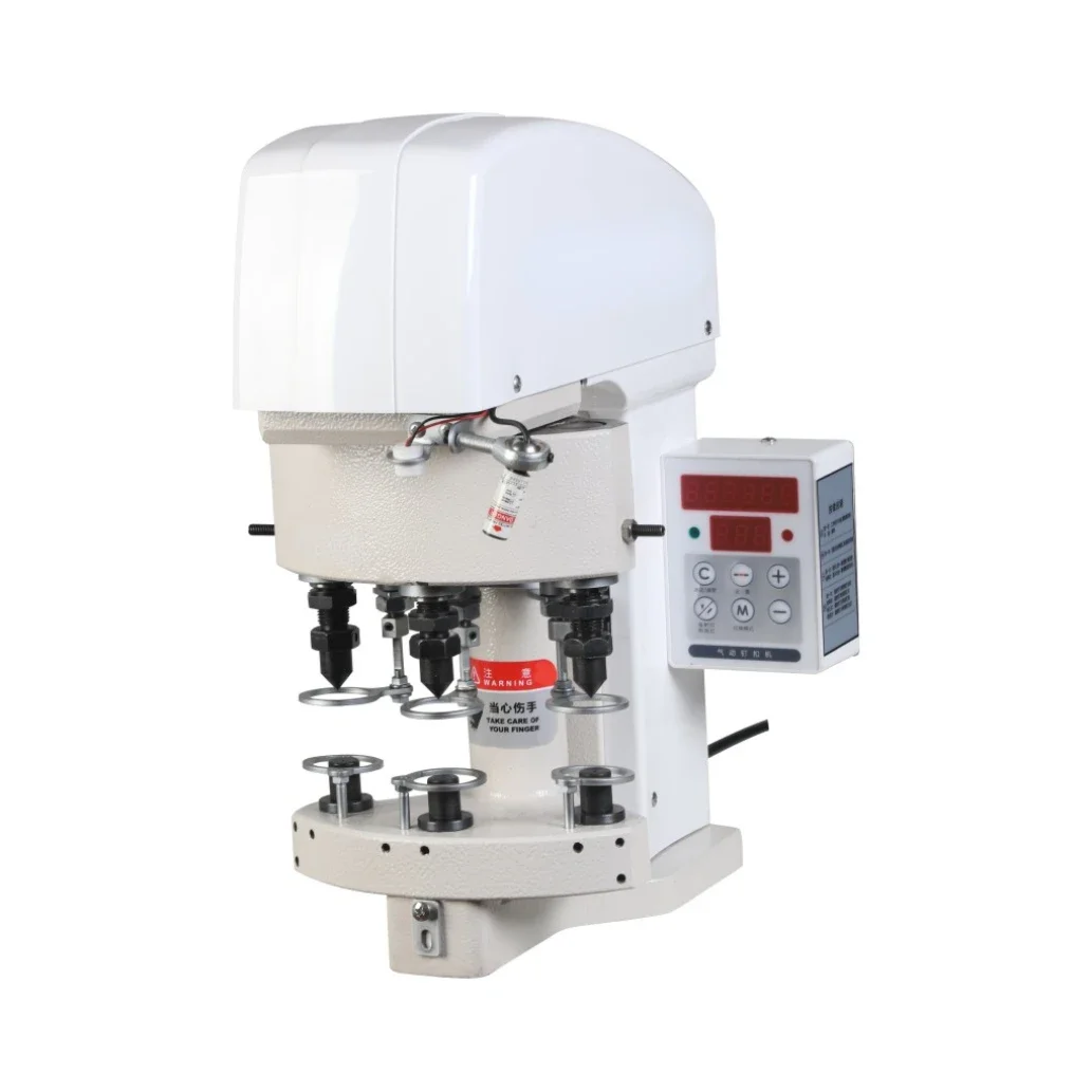 

BT-3808 three head pneumatic snap button hand press machine