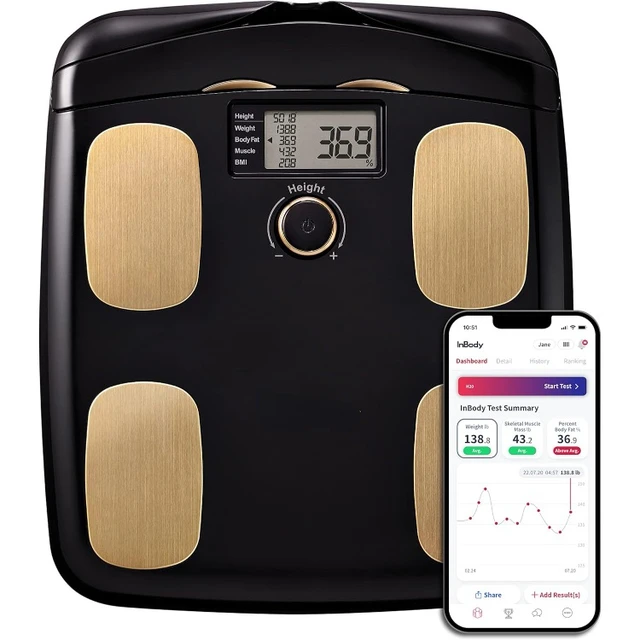Dial H20 Body Fat Scale - InBody Scale for Body Weight, Fat 