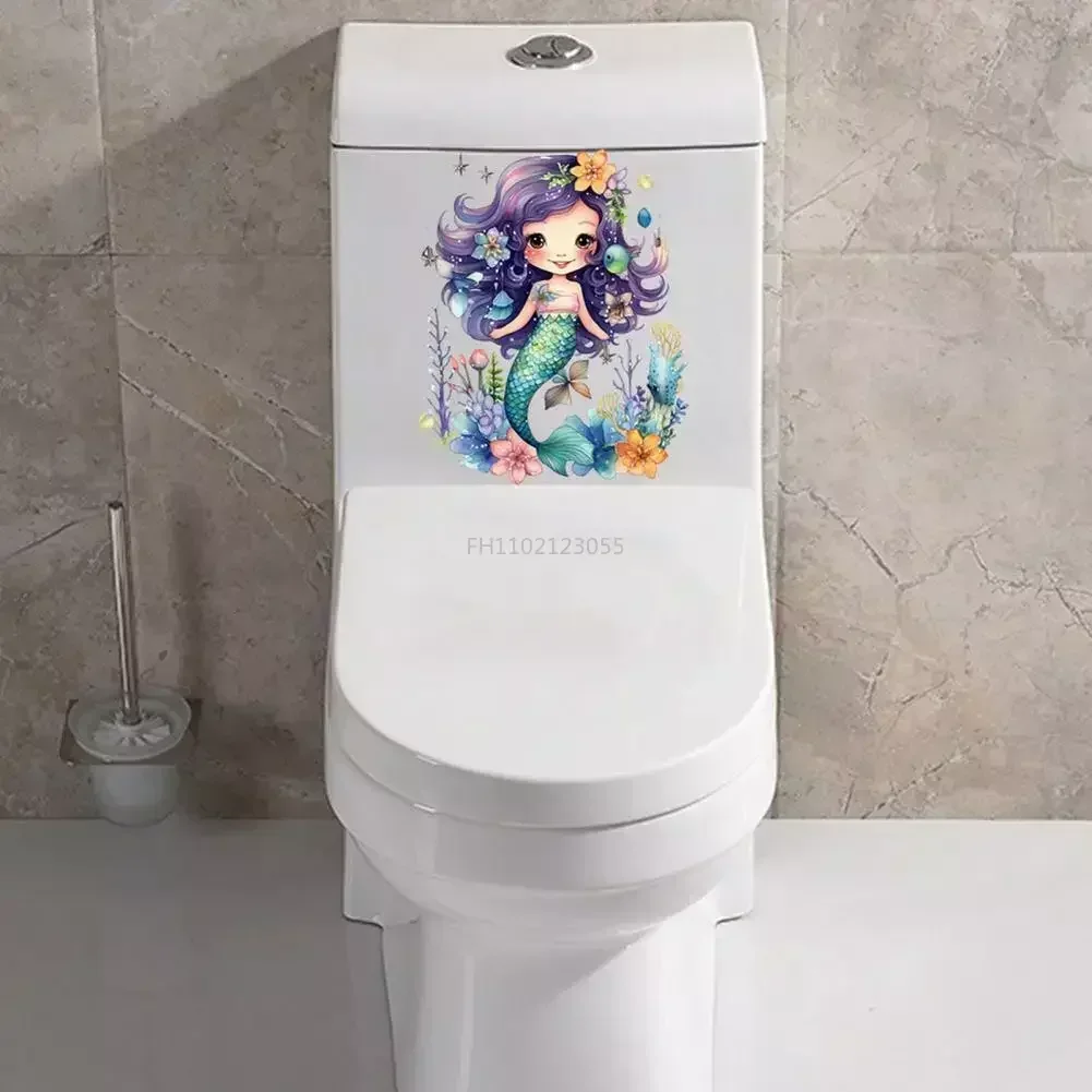 Home Wall Decoration Children's Room Wall Sticker Baby Girl Room Decor PVC Murals Undersea Animal Jellyfish Mermaid Wall Sticker