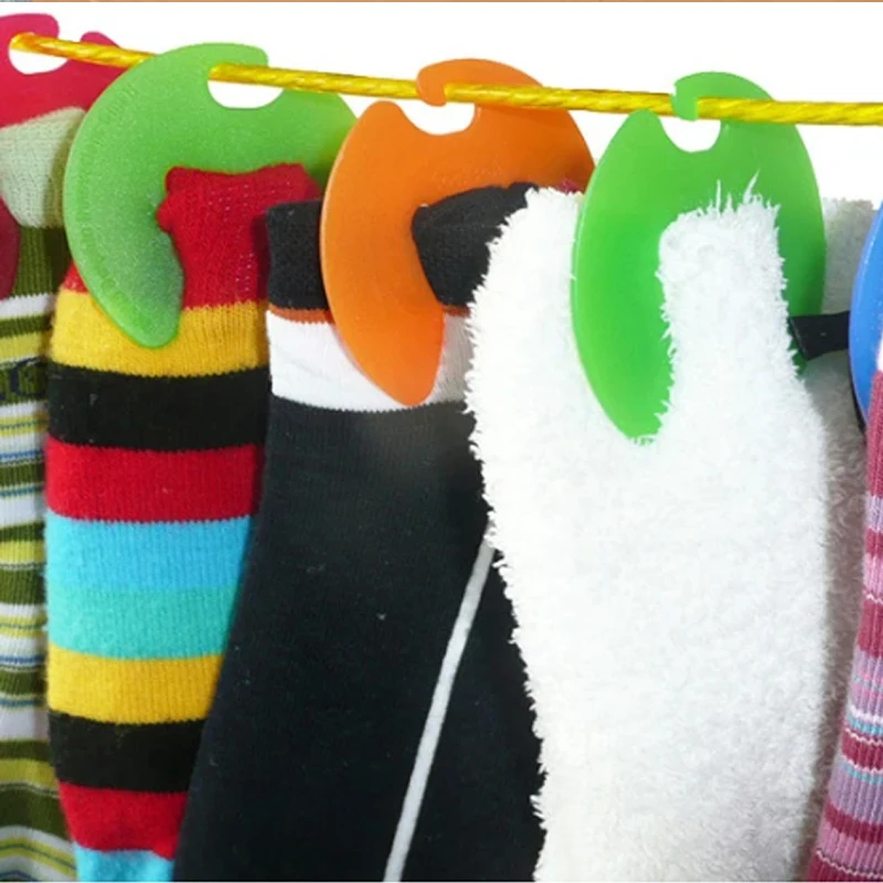 6-24PCS sock organizers Underwear Glove Tie Socks Clip Home Laundry Clothes Peg Colorful Sock Organizers Sorters Locks Sock Holder