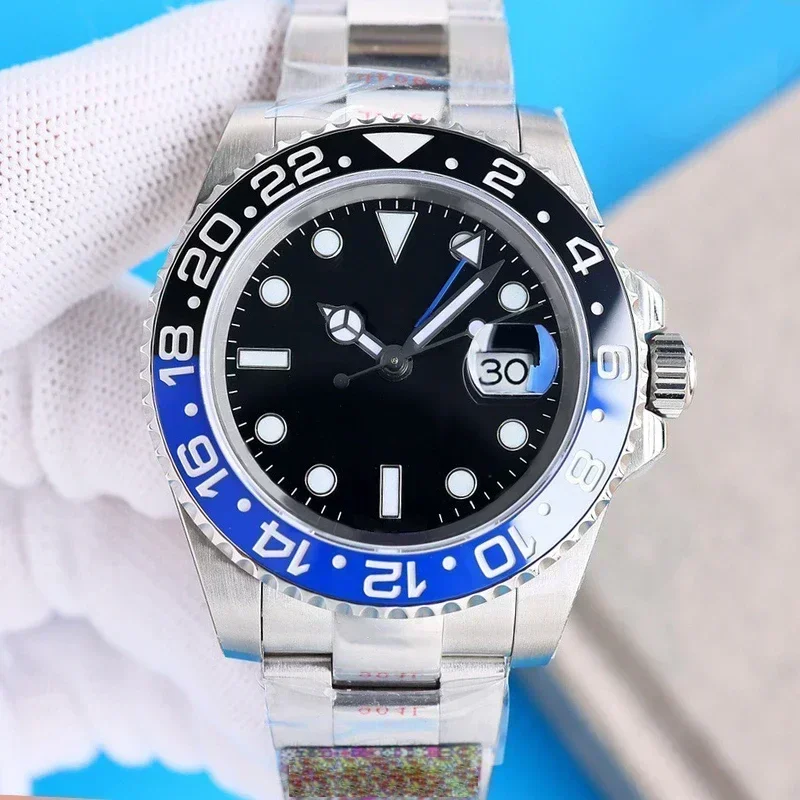 

High Quality Luxury Men Watch GMT Clean Ceramic Bezel Black Blue 904L Stainless Steel Automatic Mechanical Waterproof Watches