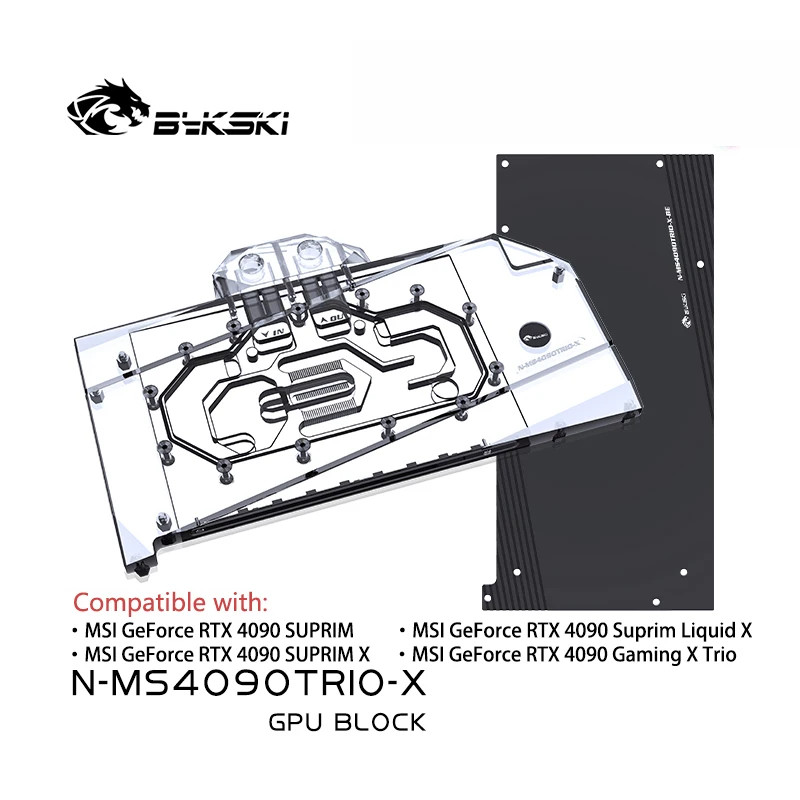 Bykski N-Ms4090Trio-X Gpu Block Per Msi Rtx 4090 Suprim X / Rtx4090 Gaming X Trio 24G Scheda Video Raffreddamento Ad Acqua/Radiatore In Rame